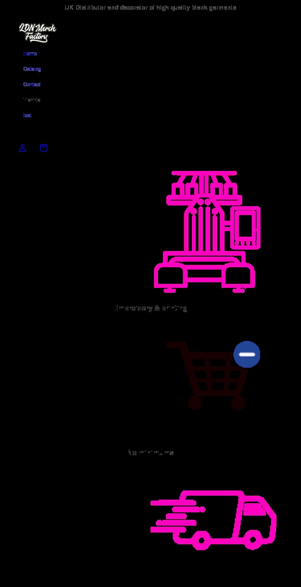 ldnmerchfactory.co.uk shopify website screenshot