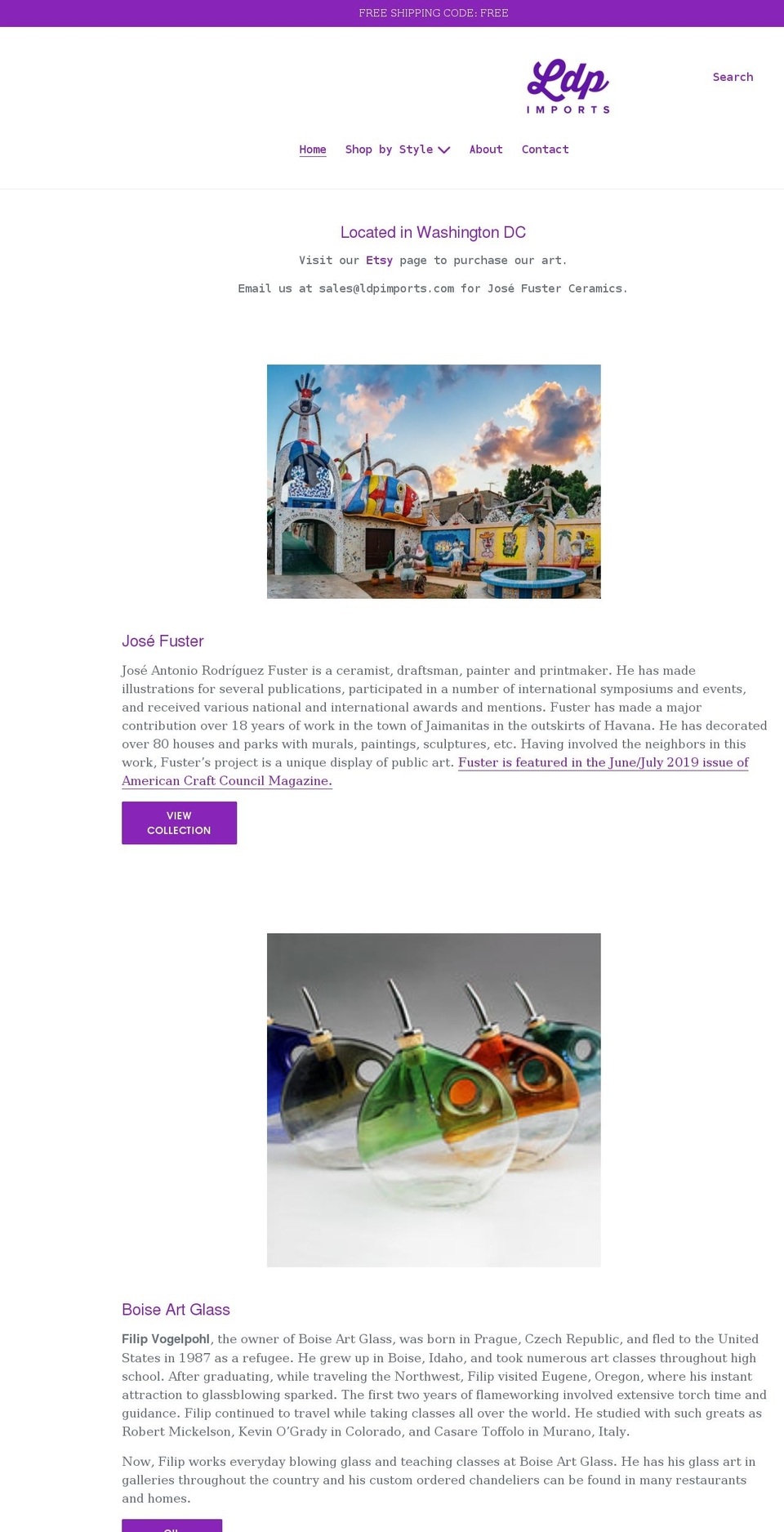 ldpimports.com shopify website screenshot