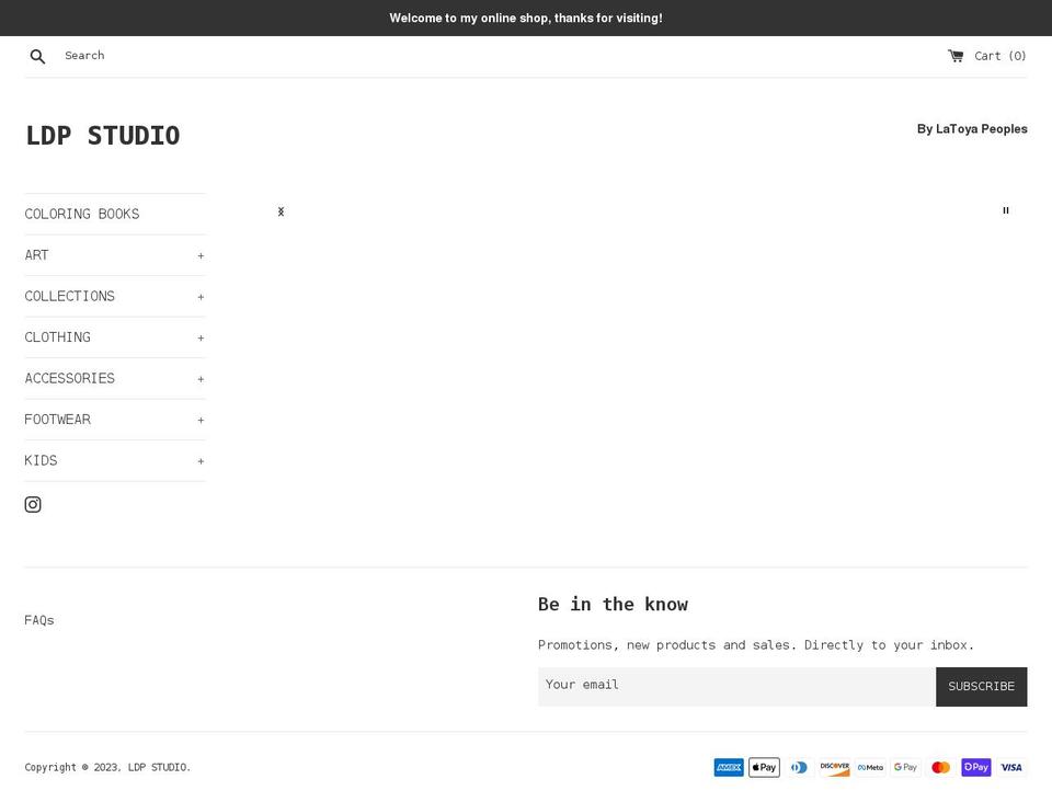 ldpstudio.com shopify website screenshot