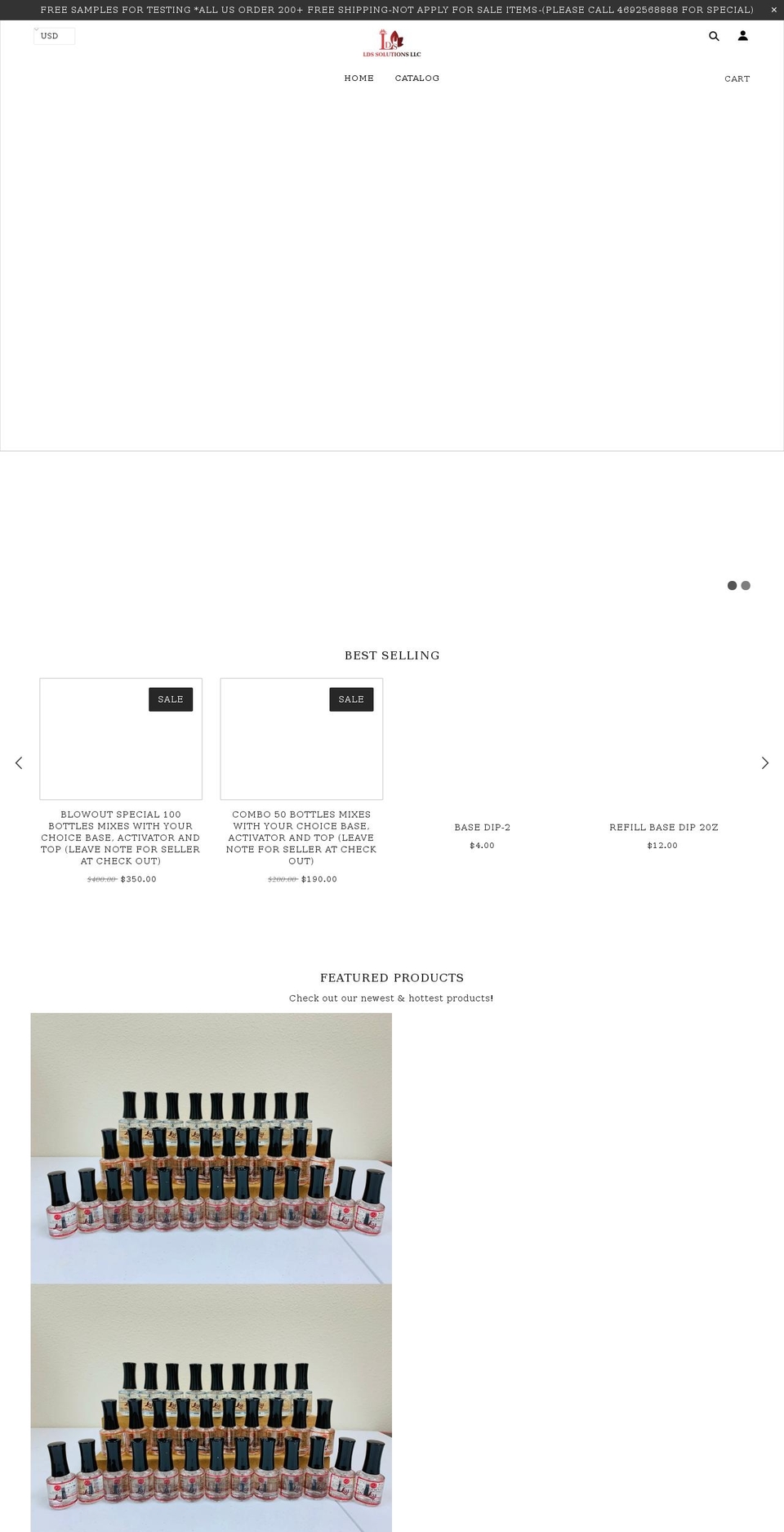 ldssolutions.net shopify website screenshot