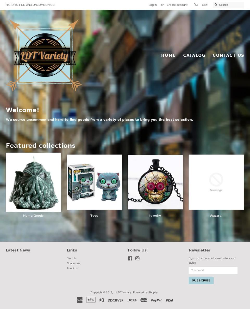 ldtvariety.com — Shopify storefront screenshot