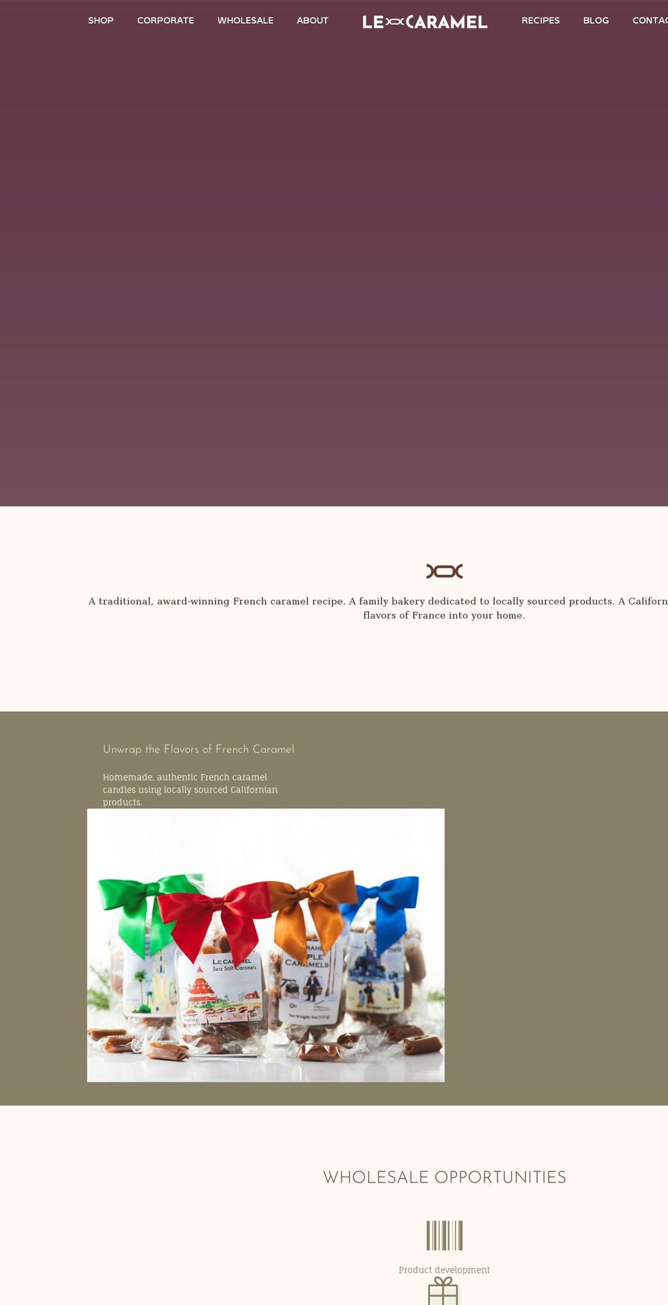 le-caramel.myshopify.com shopify website screenshot