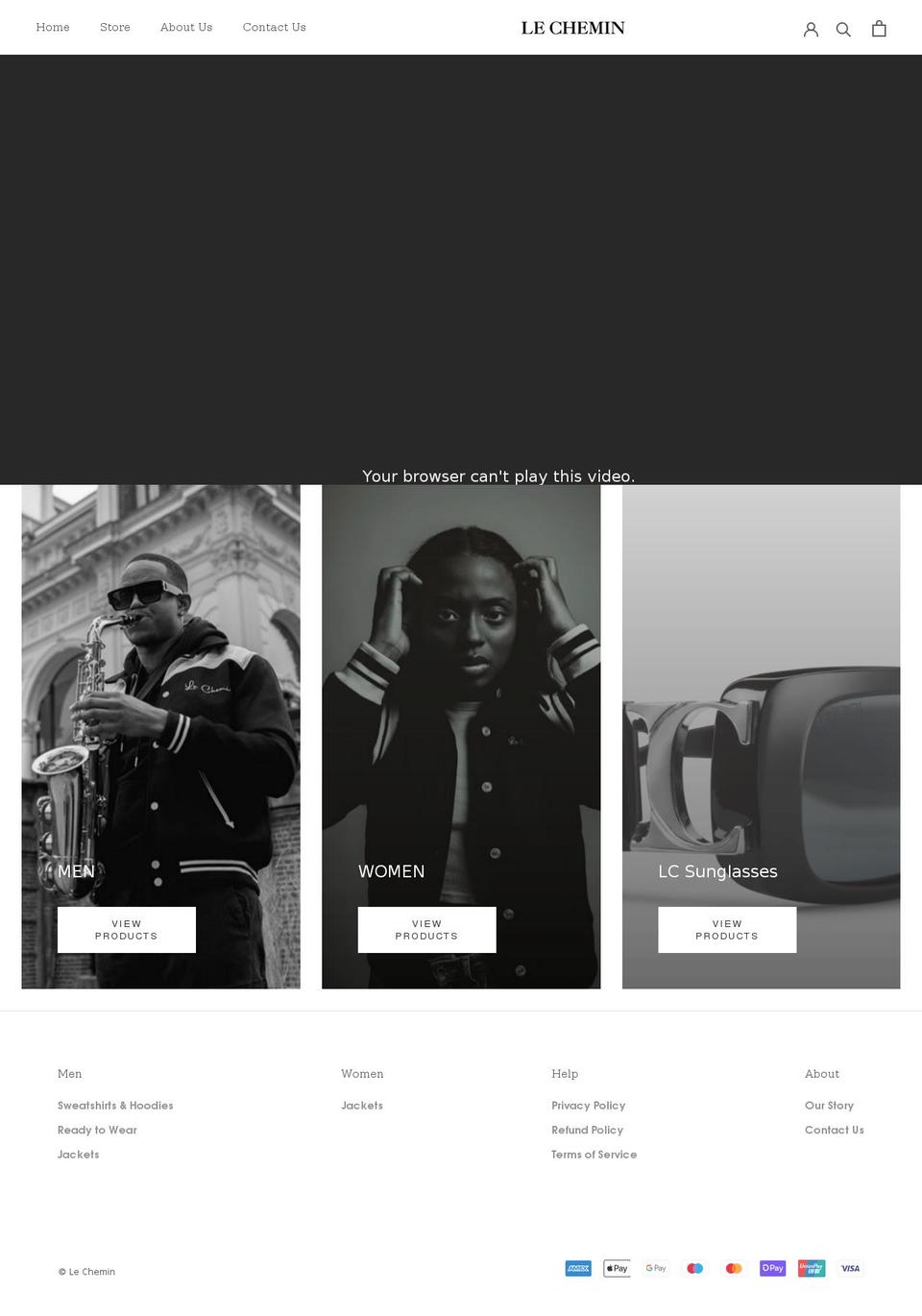 le-chemin-official.com shopify website screenshot