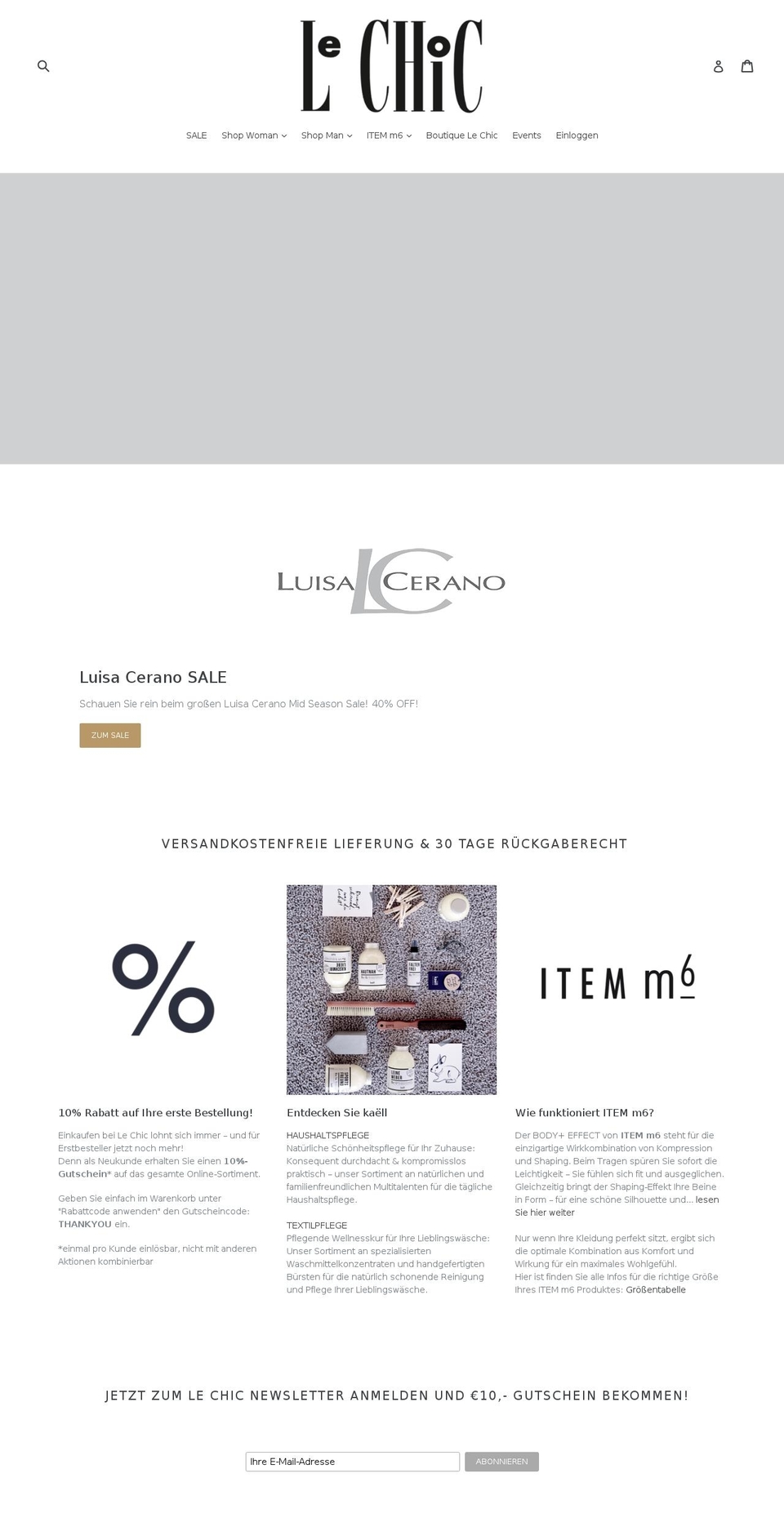 le-chic.info shopify website screenshot