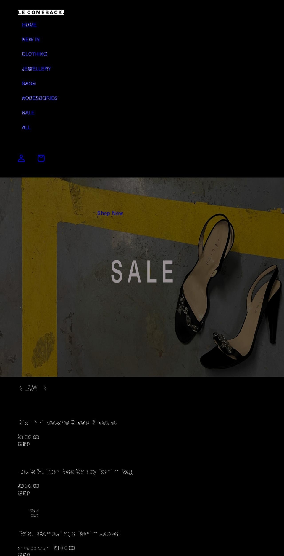 le-comeback.co.uk shopify website screenshot