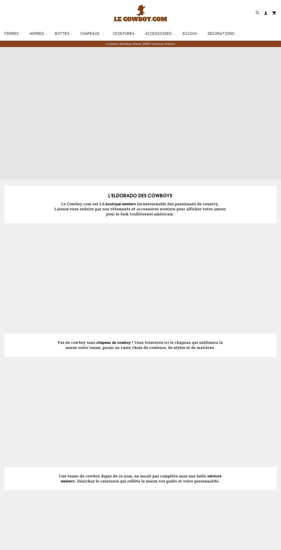 le-cowboy.com shopify website screenshot