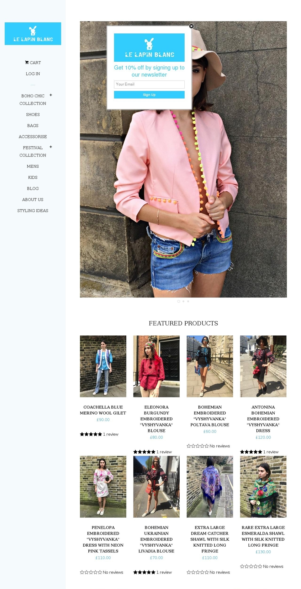 le-lapin-blanc.com shopify website screenshot