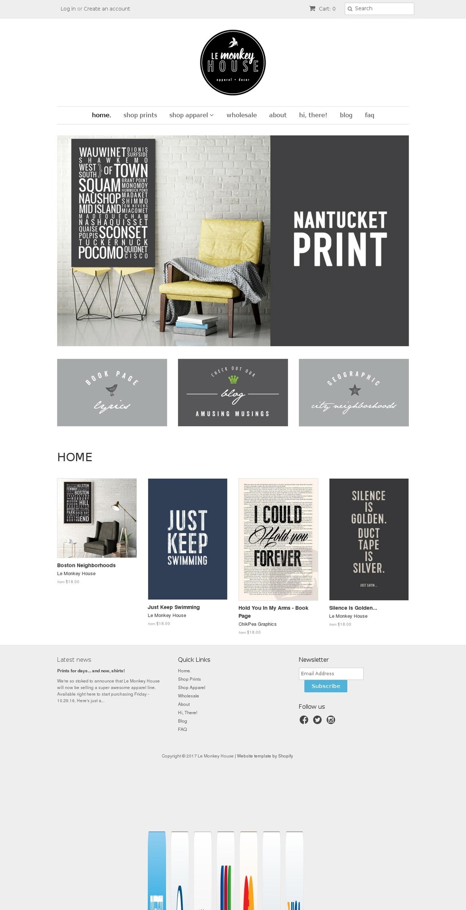 le-monkeyhouse.com shopify website screenshot