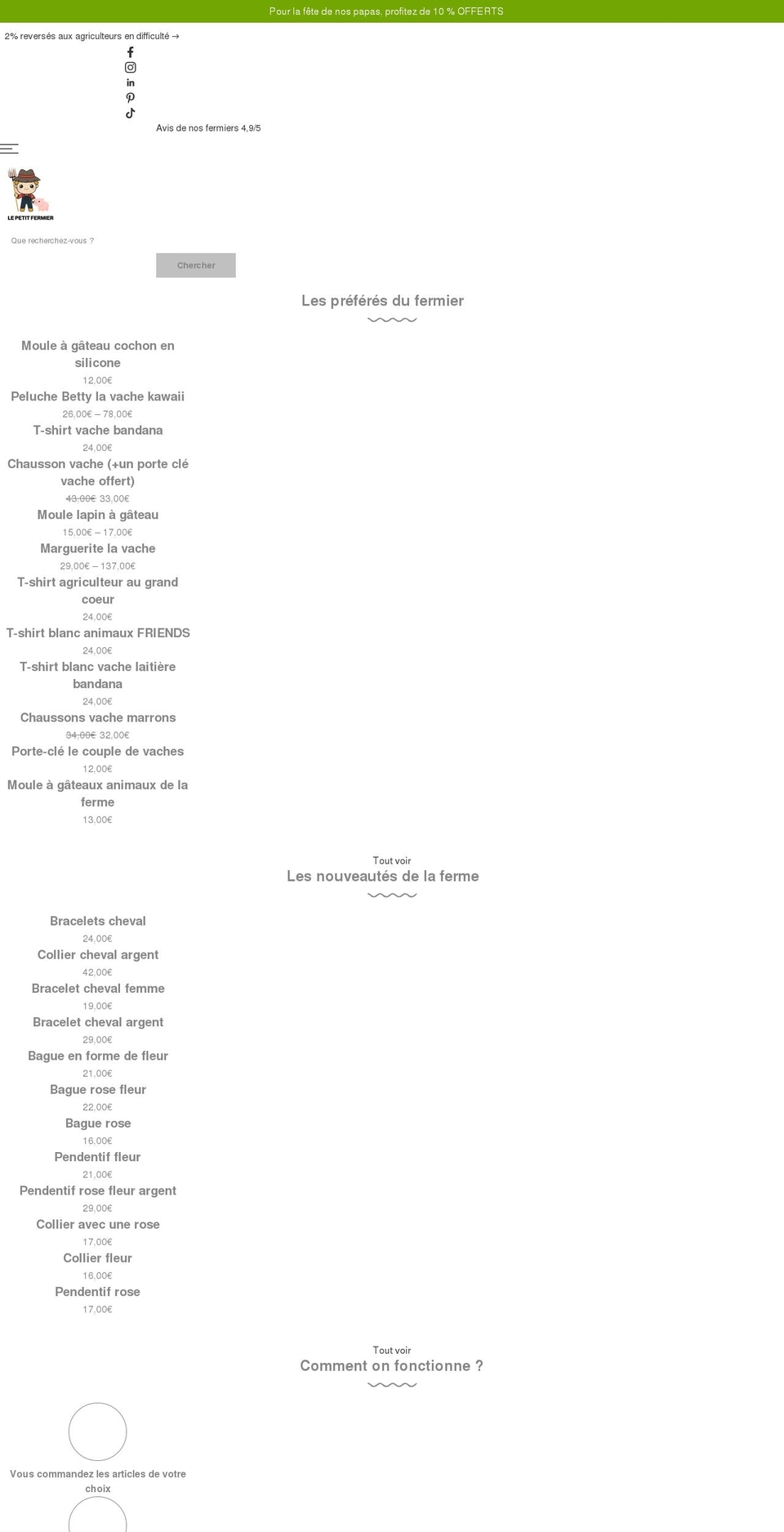 le-petit-fermier.com shopify website screenshot