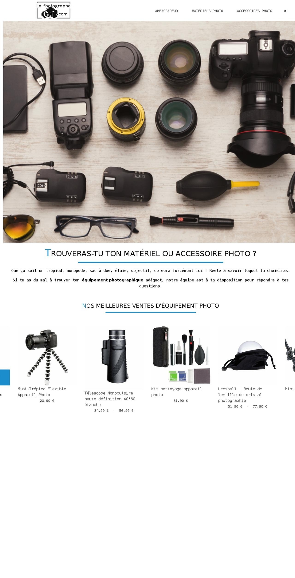 Theme-fullstack-v Shopify theme site example le-photographe.com