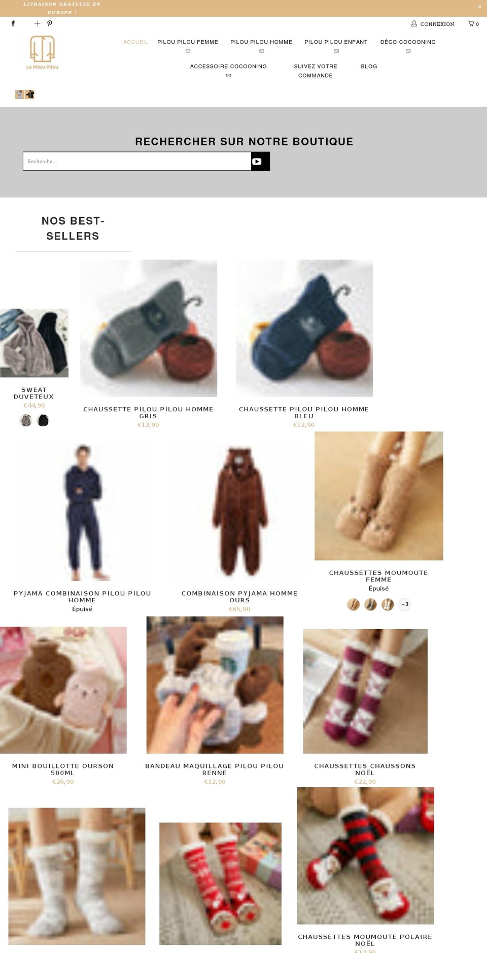 le-pilou-pilou.com shopify website screenshot