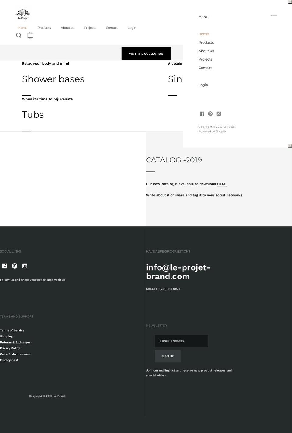 le-projet-brand.com shopify website screenshot