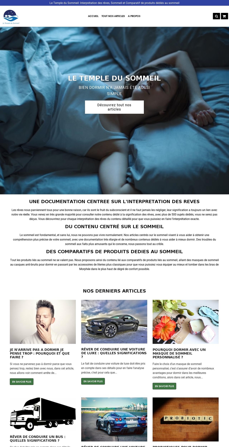 Speedfly--- Shopify theme site example le-temple-du-sommeil.fr