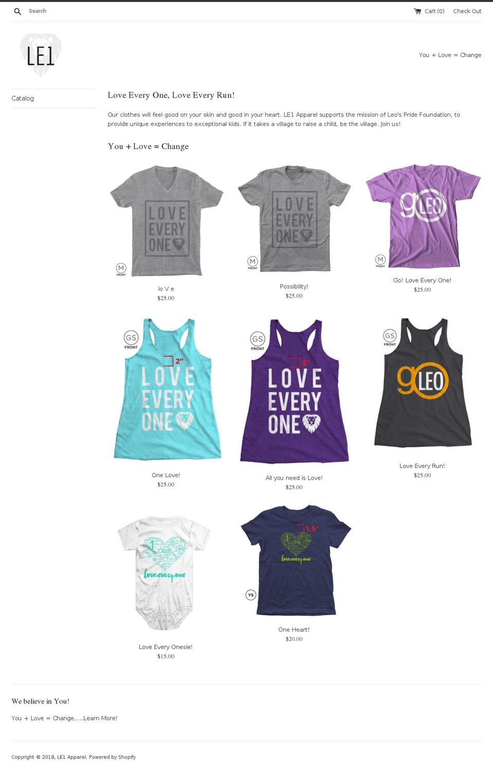 le1apparel.com — Shopify storefront screenshot