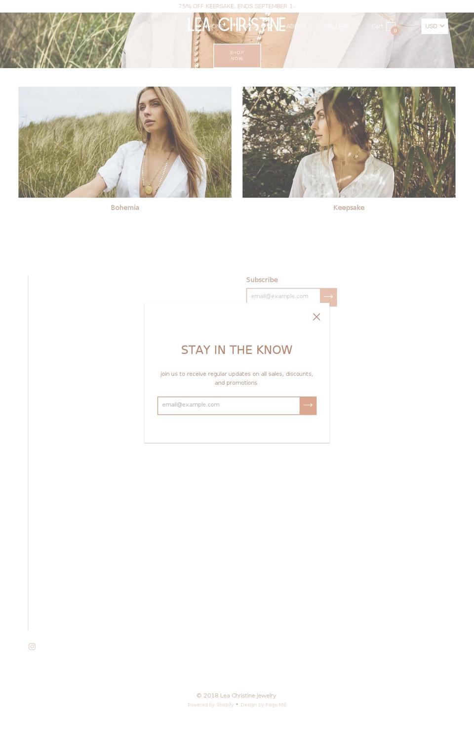 lea-christine.com shopify website screenshot
