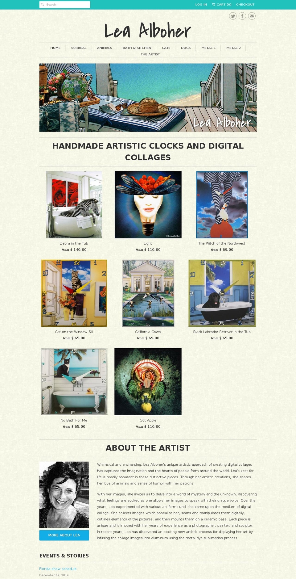 leaalboher.com shopify website screenshot