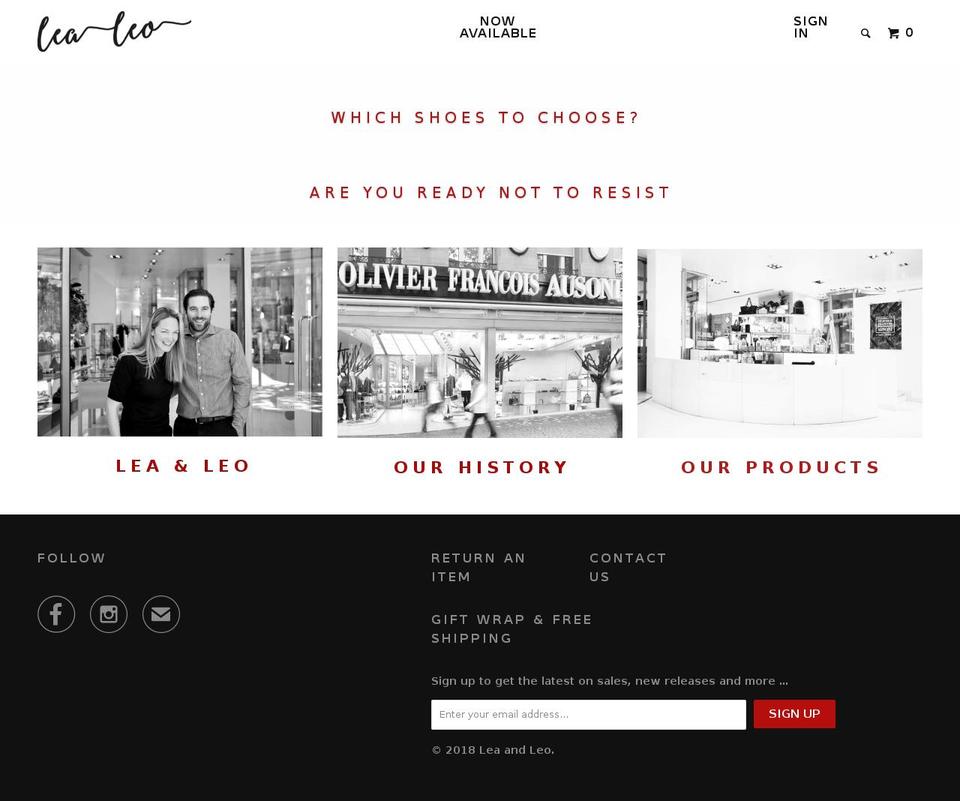 Lea and Leo 2 December 2016 Shopify theme site example leaausoni.com