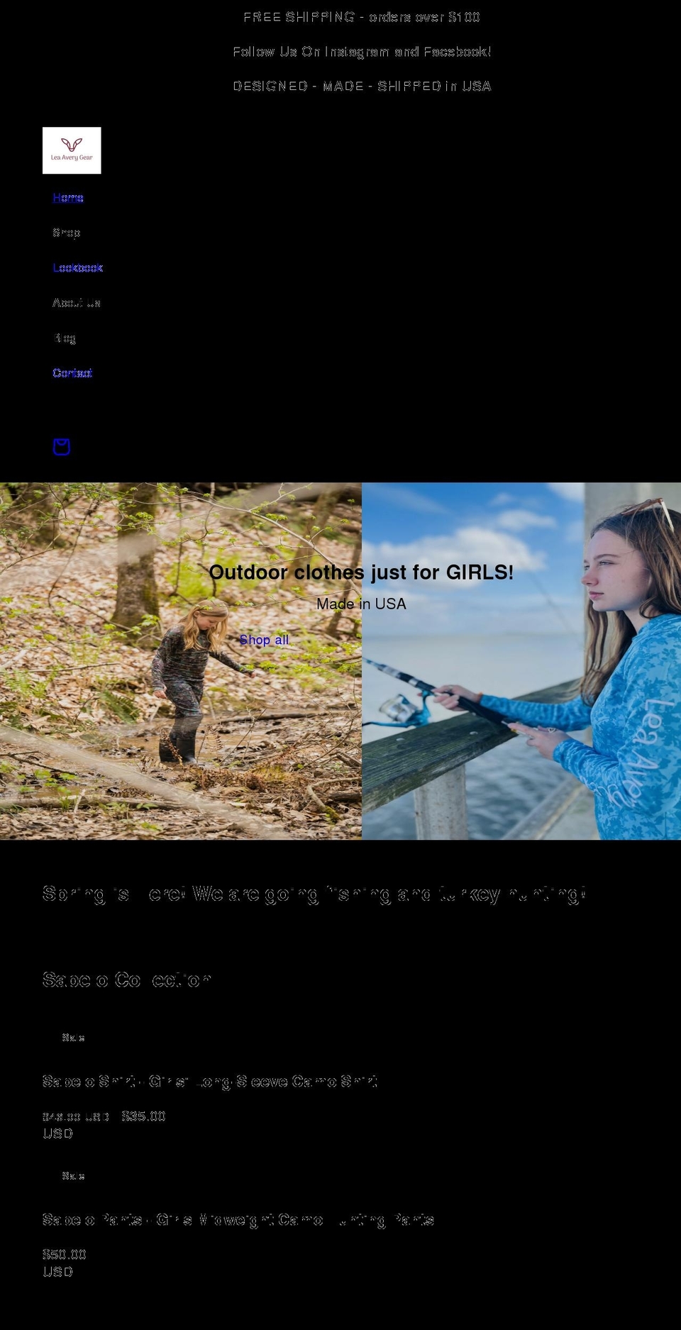 leaaverygear.com shopify website screenshot