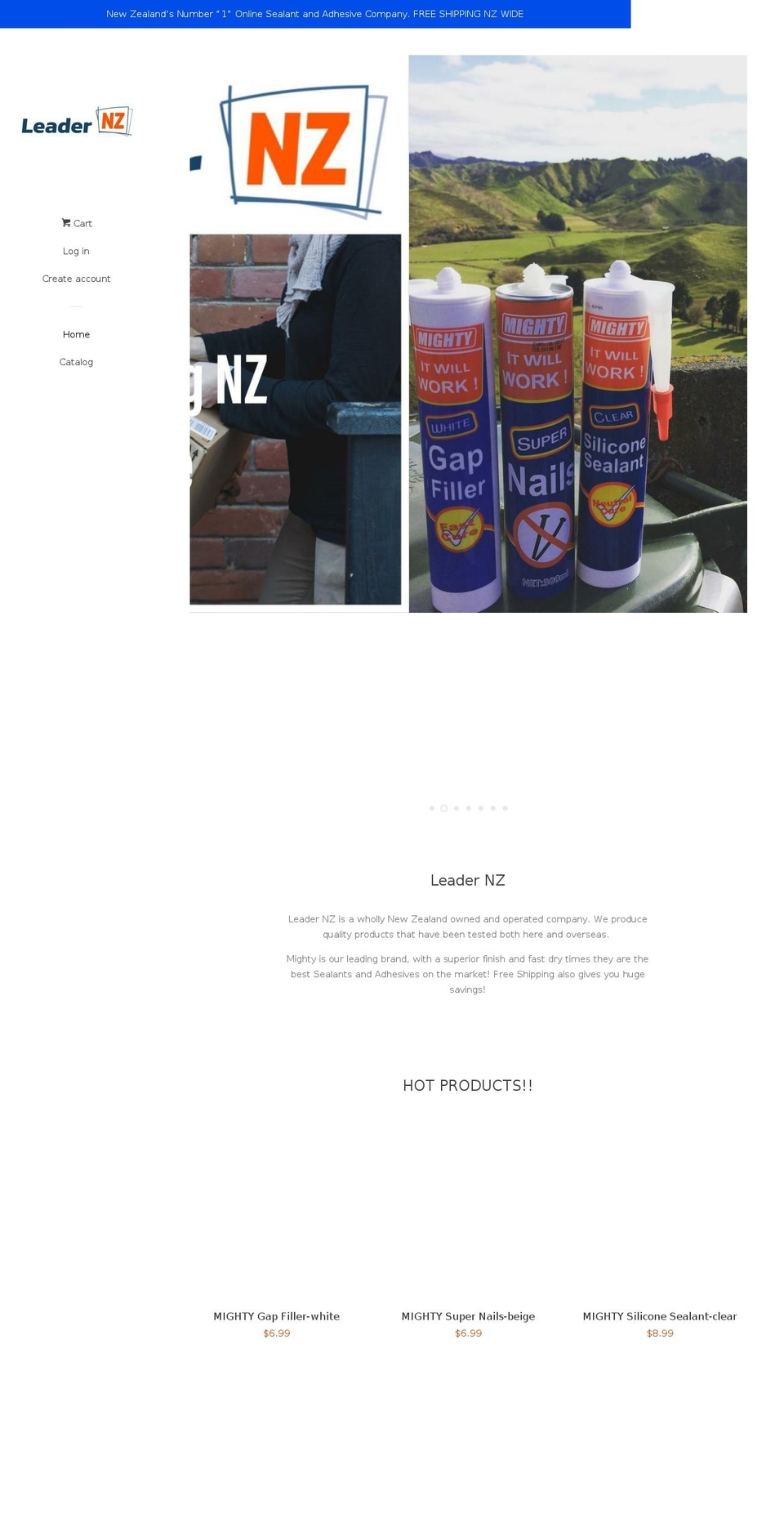 leadernz.com — Shopify storefront screenshot