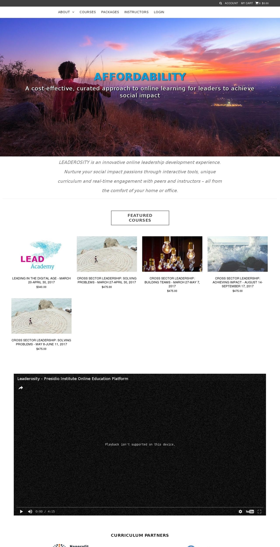 leaderosity.net shopify website screenshot