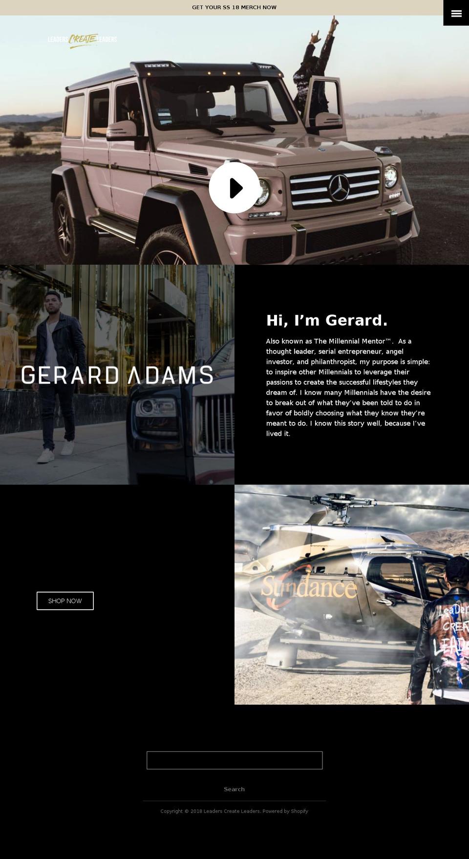 leaderscreateleaders.com — Shopify storefront screenshot