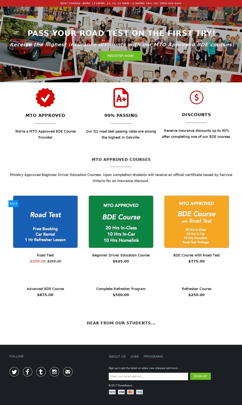 leadersdrivingschool.com shopify website screenshot
