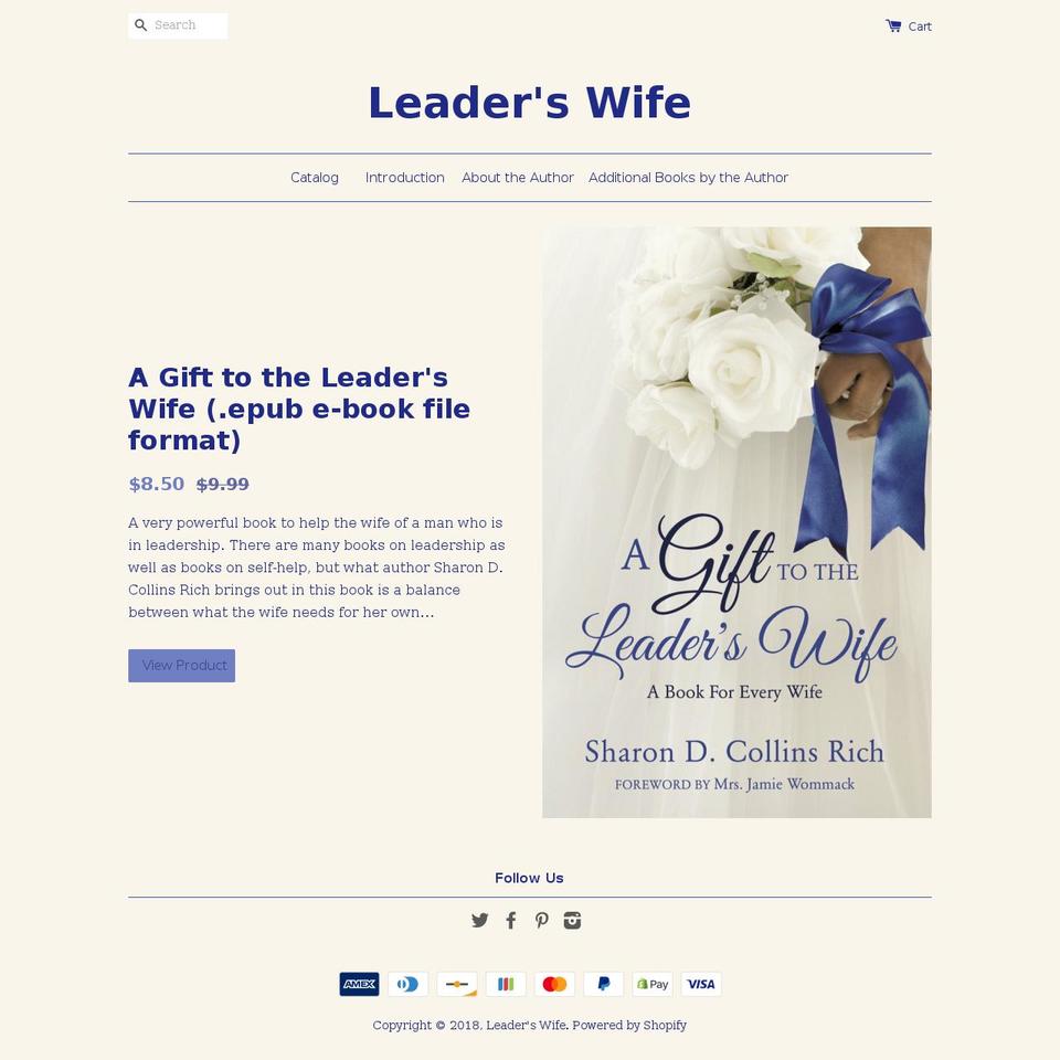 leaderswife.com shopify website screenshot
