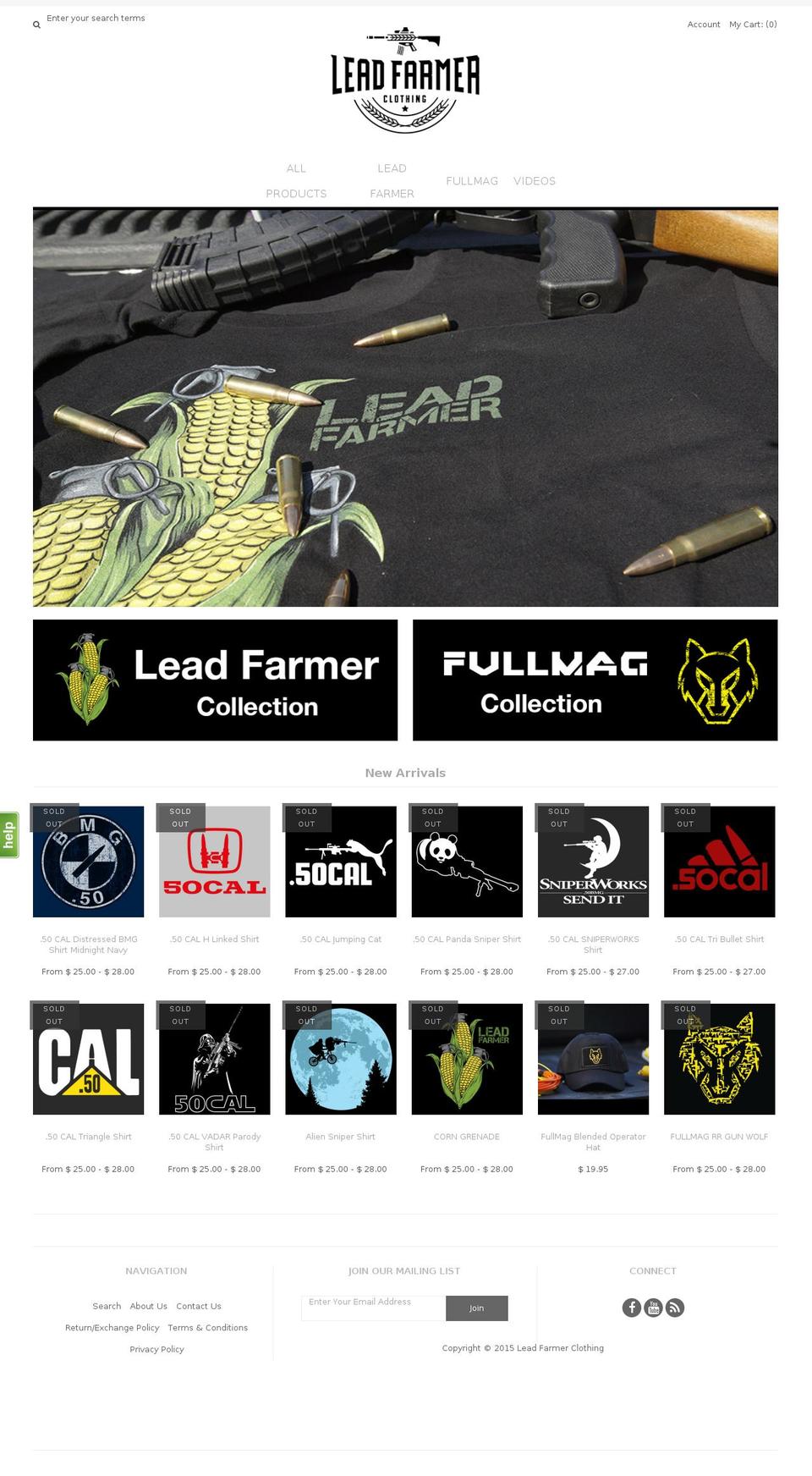 leadfarmerriflecompany.com shopify website screenshot