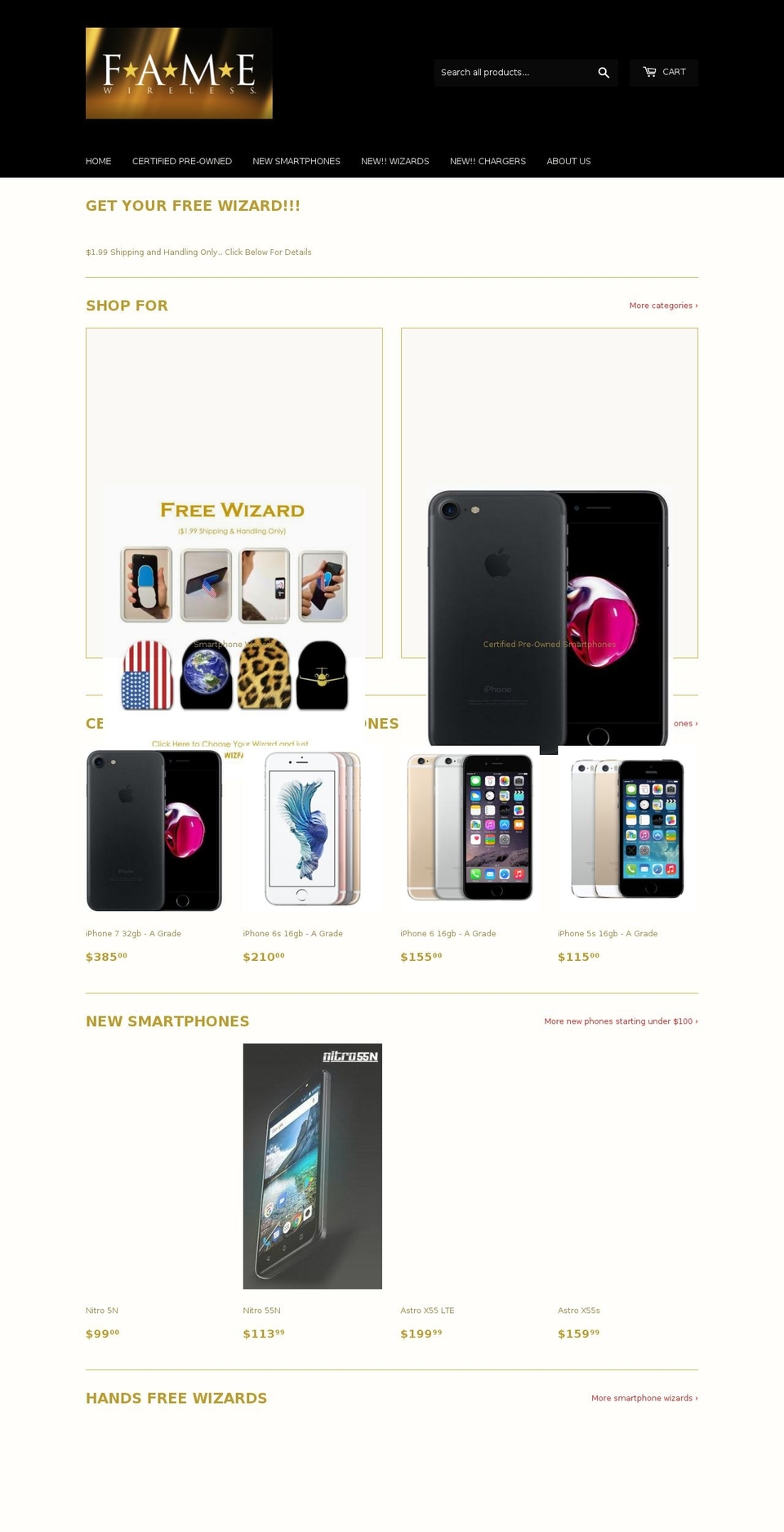 leadingedgesmartphones.com shopify website screenshot