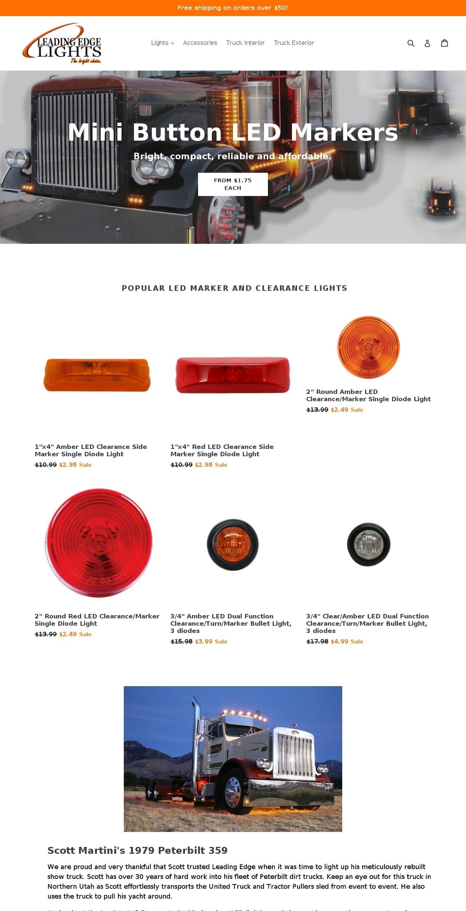 leadingedgetrailer.com shopify website screenshot