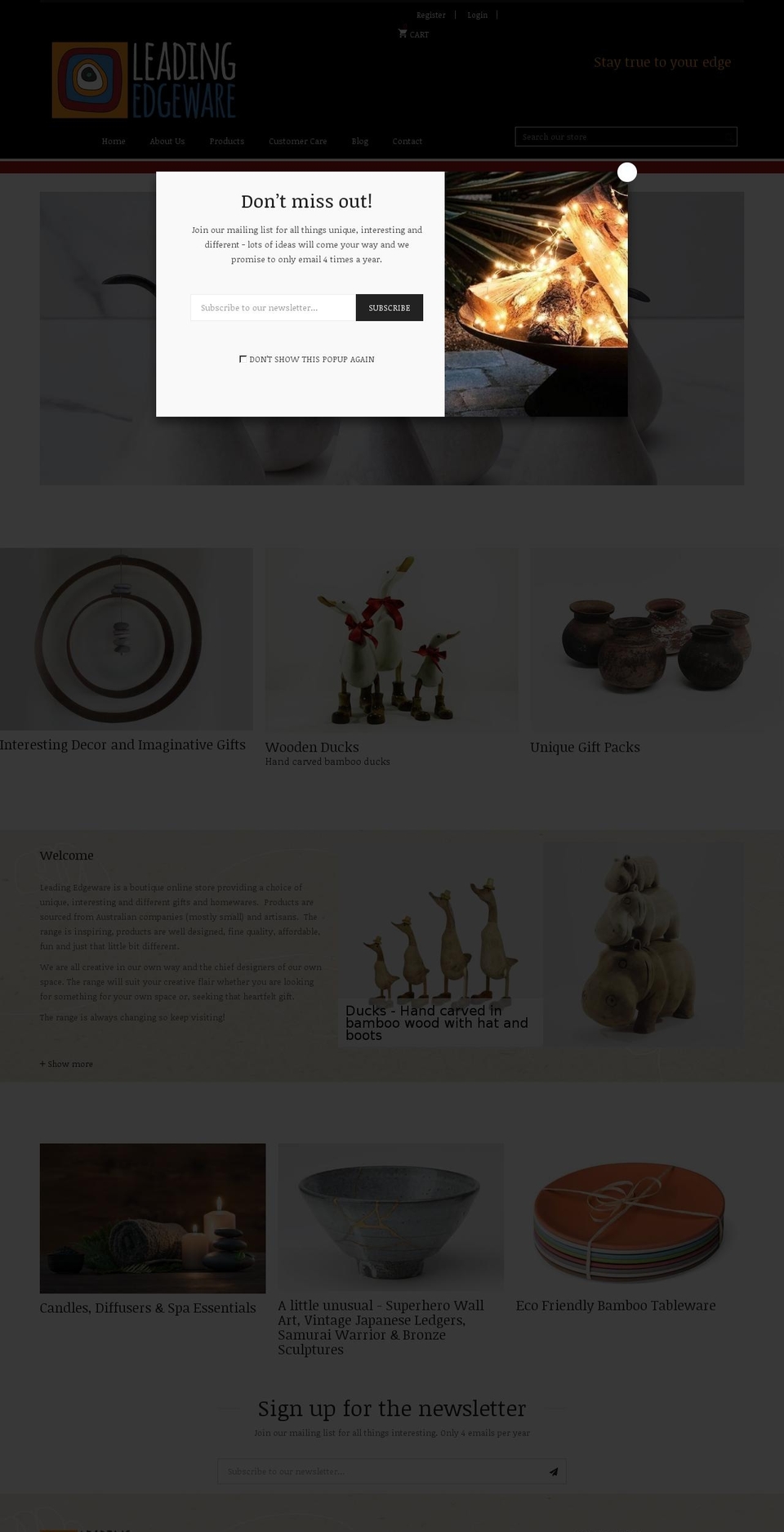 leadingedgeware.com.au shopify website screenshot