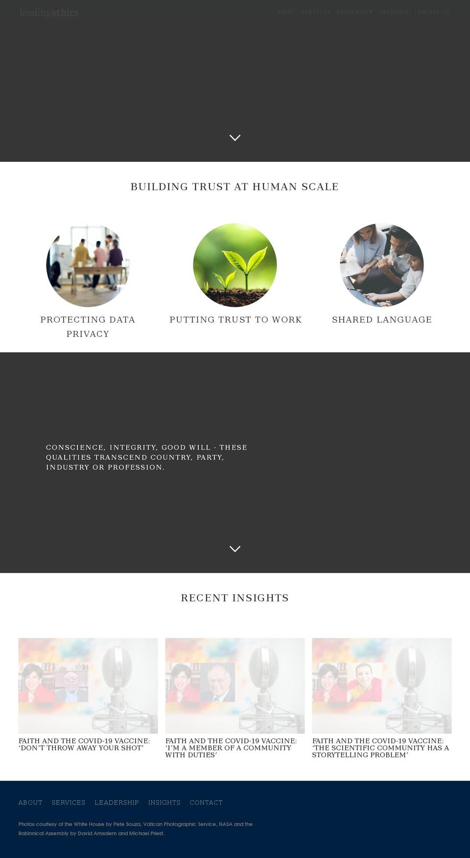 leadingethics.com shopify website screenshot