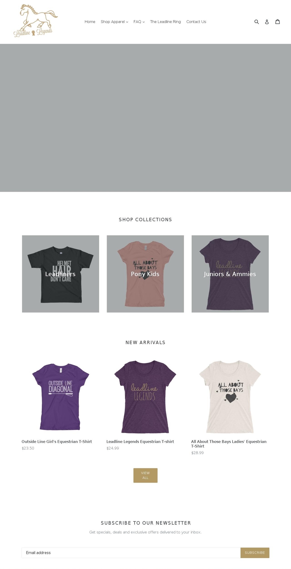 leadlinelegends.com — Shopify storefront screenshot