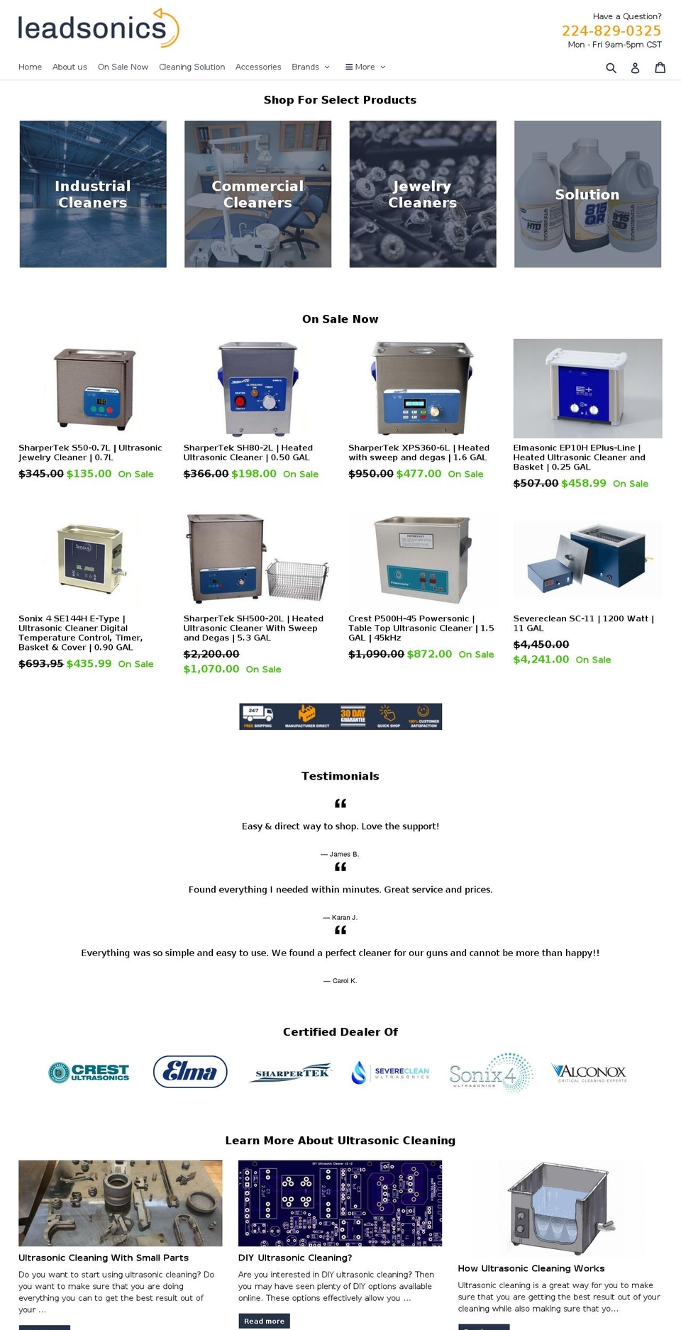 leadsonics.com shopify website screenshot