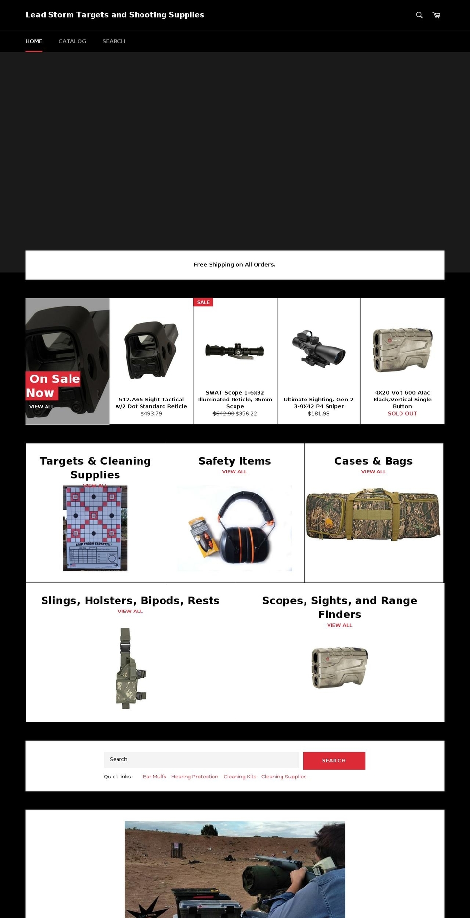 leadstormtargets.com — Shopify storefront screenshot
