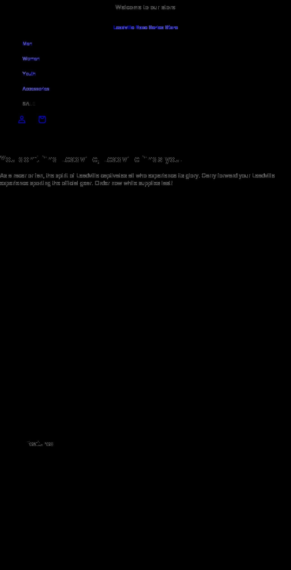 leadville-race-series.myshopify.com shopify website screenshot