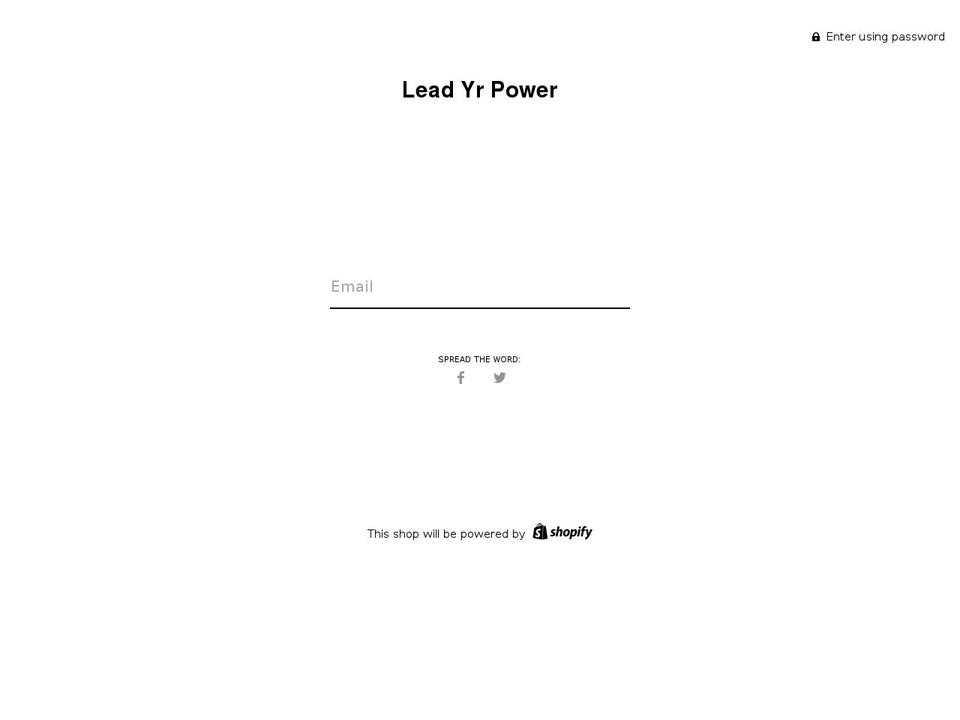 leadyrpower.com shopify website screenshot