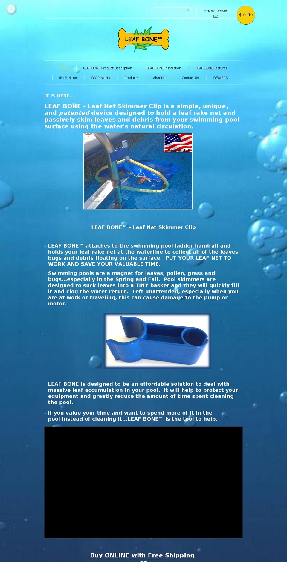 leaf-bone.com shopify website screenshot