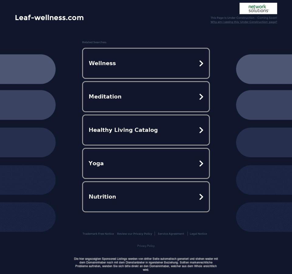 leaf-wellness.com — Shopify storefront screenshot