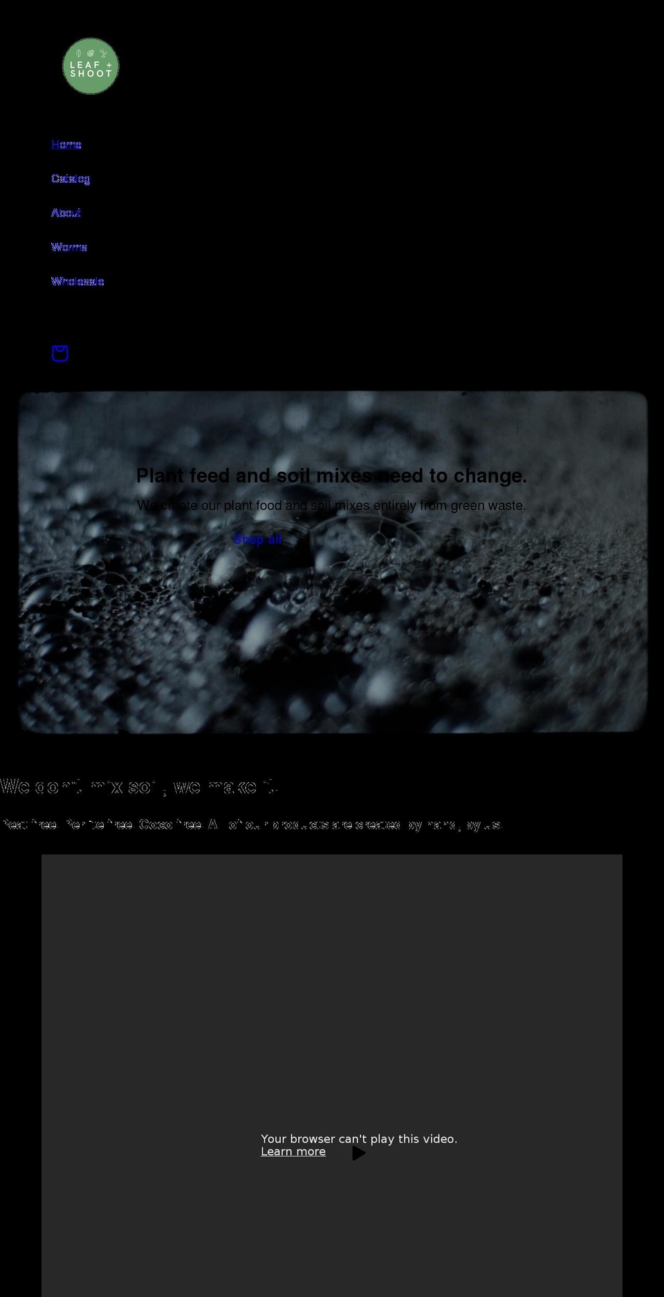 leafandshoot.co.uk shopify website screenshot