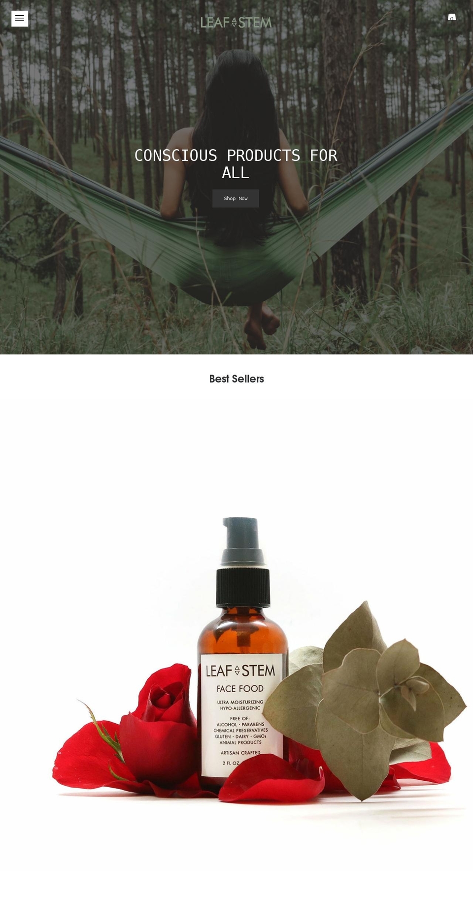 wood-r8 Shopify theme site example leafandstemnaturals.com