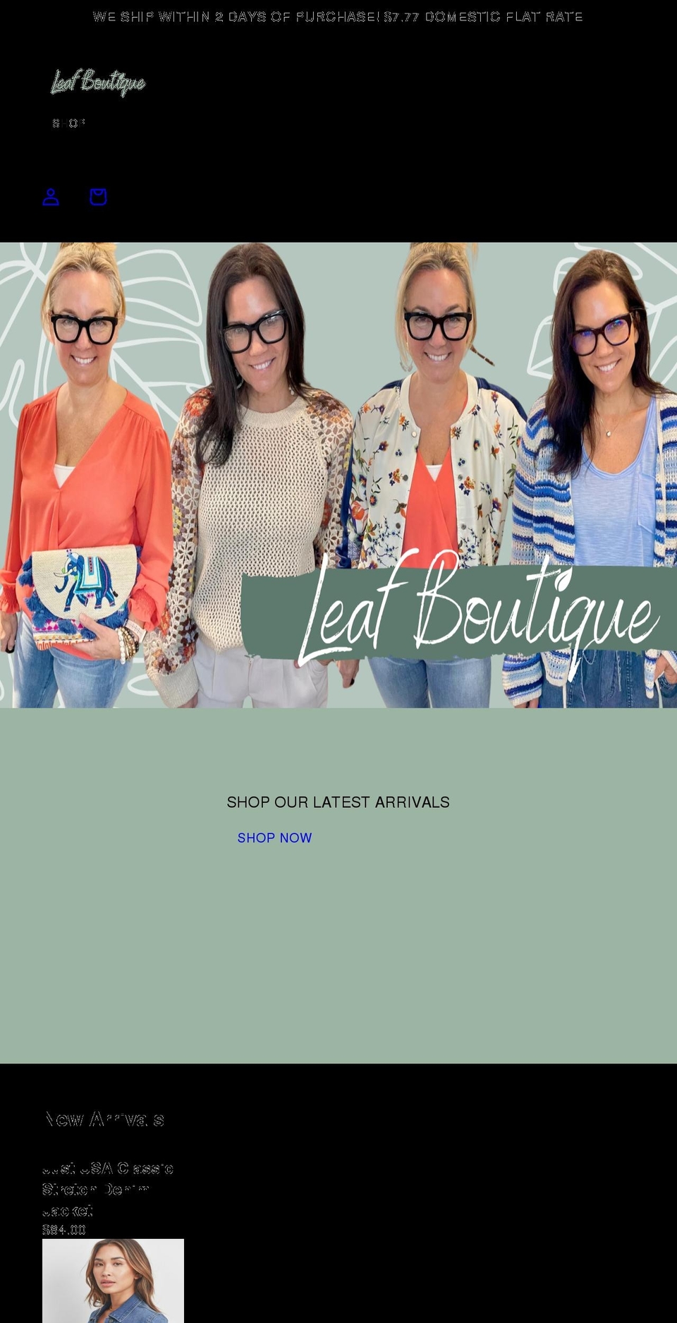 leafmansfield.com shopify website screenshot