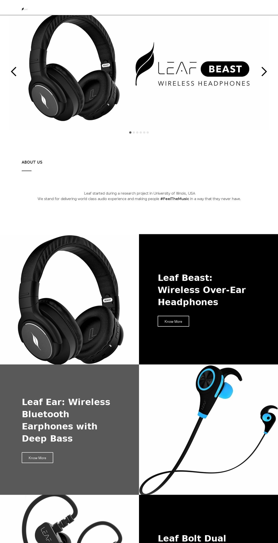 leafstudios.in shopify website screenshot