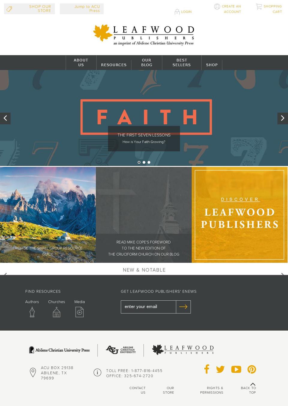 leafwoodpublishers.com shopify website screenshot