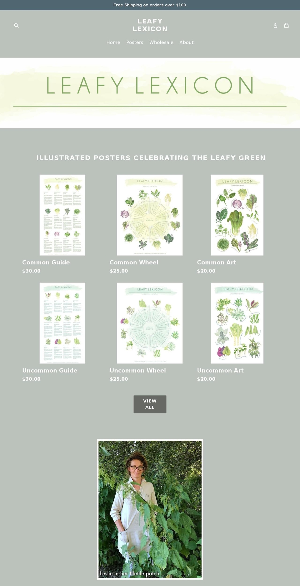 leafylexicon.com shopify website screenshot