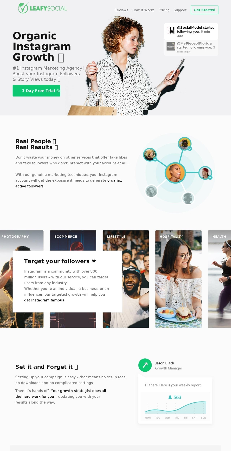 bootstrapify Shopify theme site example leafysocial.com