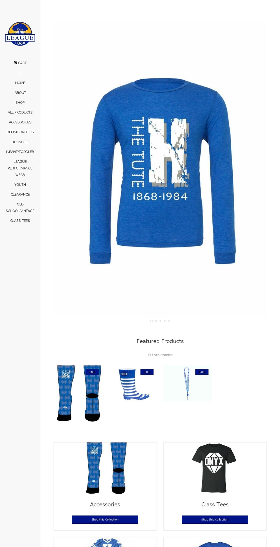 league1868.com shopify website screenshot