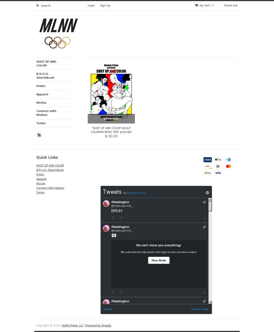 leagueofmlnn.com — Shopify storefront screenshot