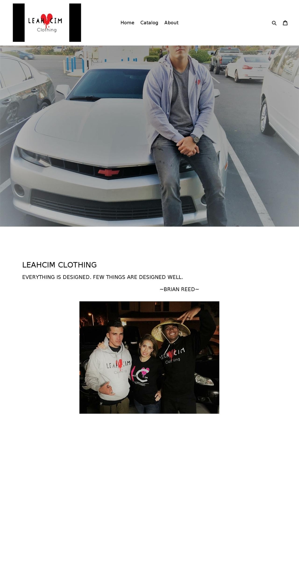 leahcimclothing.com — Shopify storefront screenshot