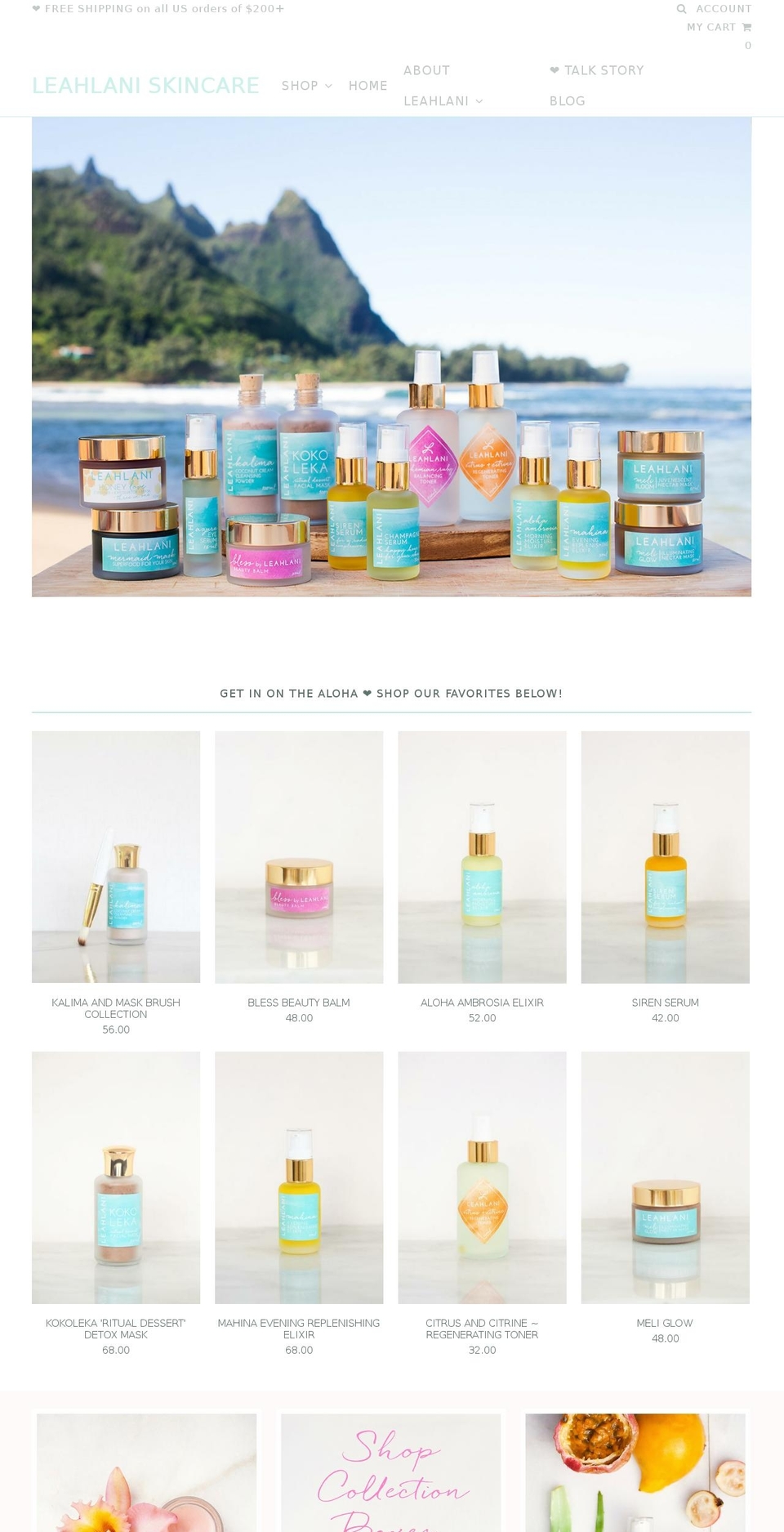 leahlani.com shopify website screenshot